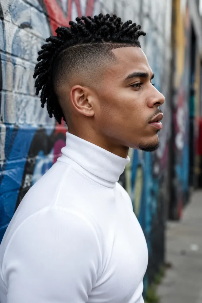Twist Frohawk with Sharp Taper