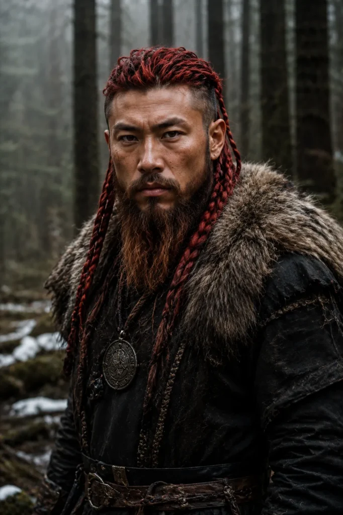 Wild Viking Braids with Beard